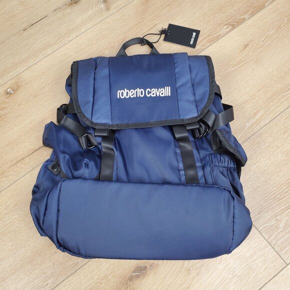 Robert Cavalli Other - Roberto Cavalli Logo Backpack Side Pockets Luggage Strap Travel Airport Hiking